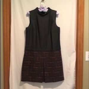 Mixed media drop waist dress.